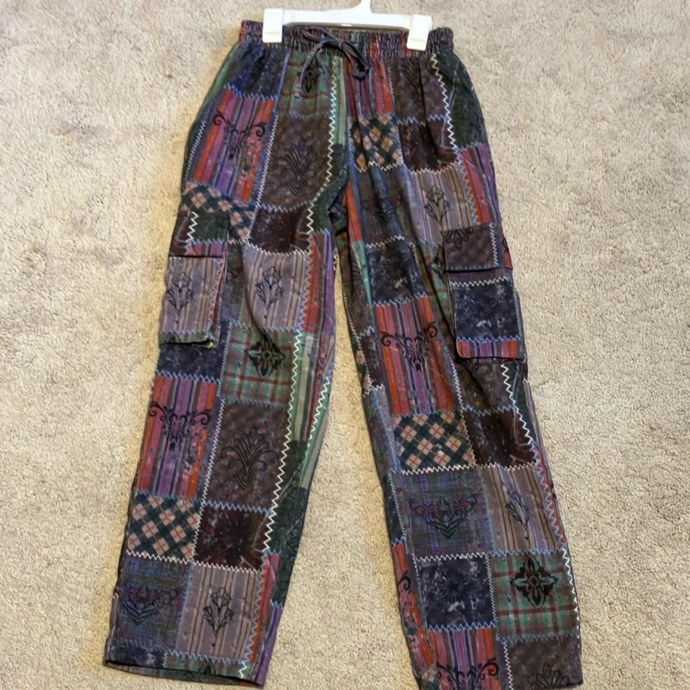 Multicolor Patchwork Pants - image 2